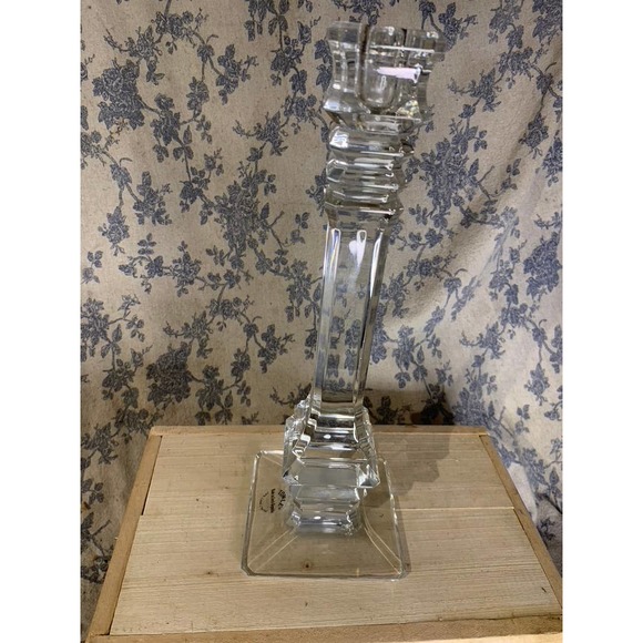 Towle Lead Crystal Candlestick 11.75" tall Candle Holder Czech Republic TOC41 - Picture 3 of 6